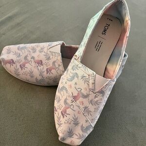 Toms Pastel Unicorn Print Womens 9.5